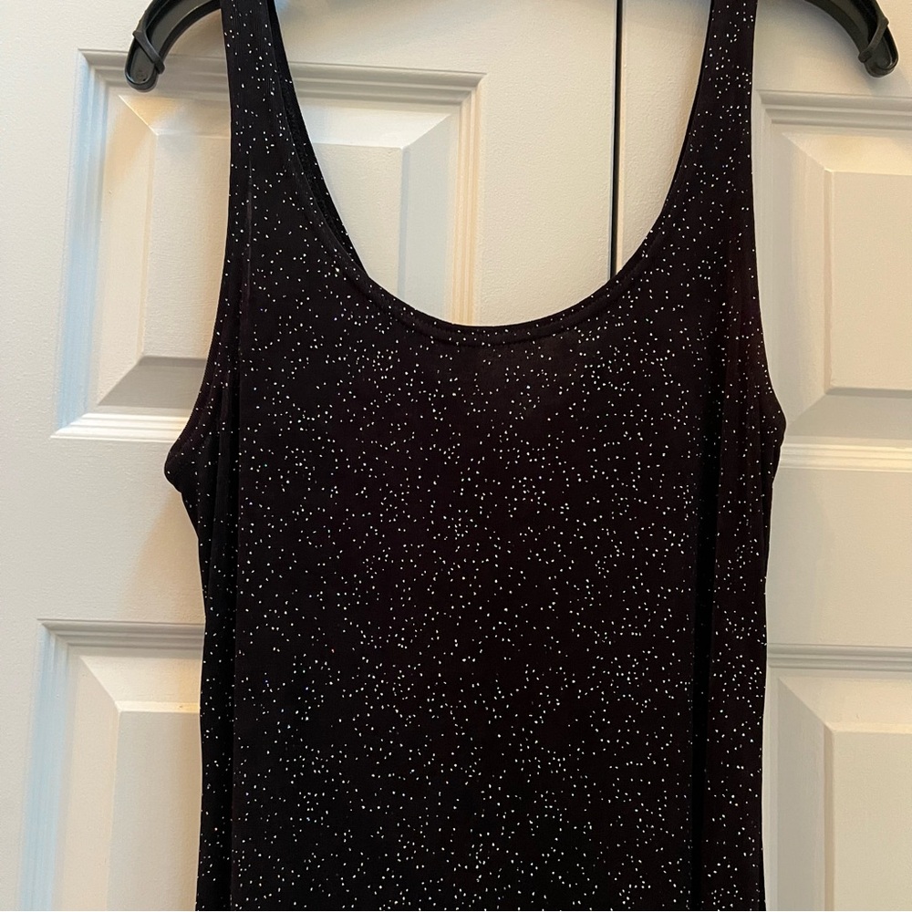 All That Jazz - Black Low Back Sleeveless Dress with Multi Color Speckles